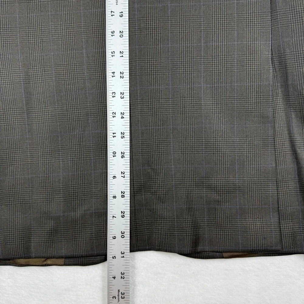 Burberry London Kensington Mens‎ 38R Wool Suit Jacket Blazer Brown Blue Plaid